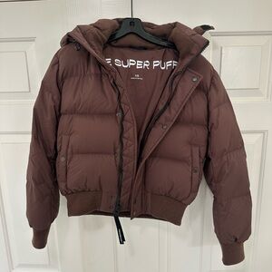 Aritzia Brown Super Puff Jacket